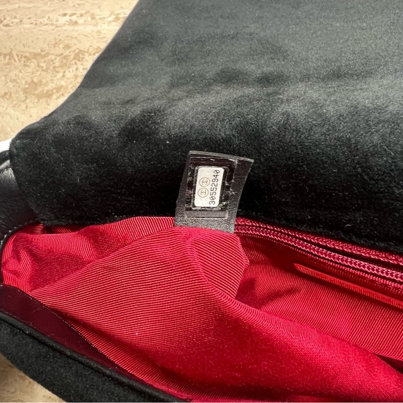 SOLD // Chanel 19 Small Velvet Black Flap Bag (2020) - Picture 7 of 11